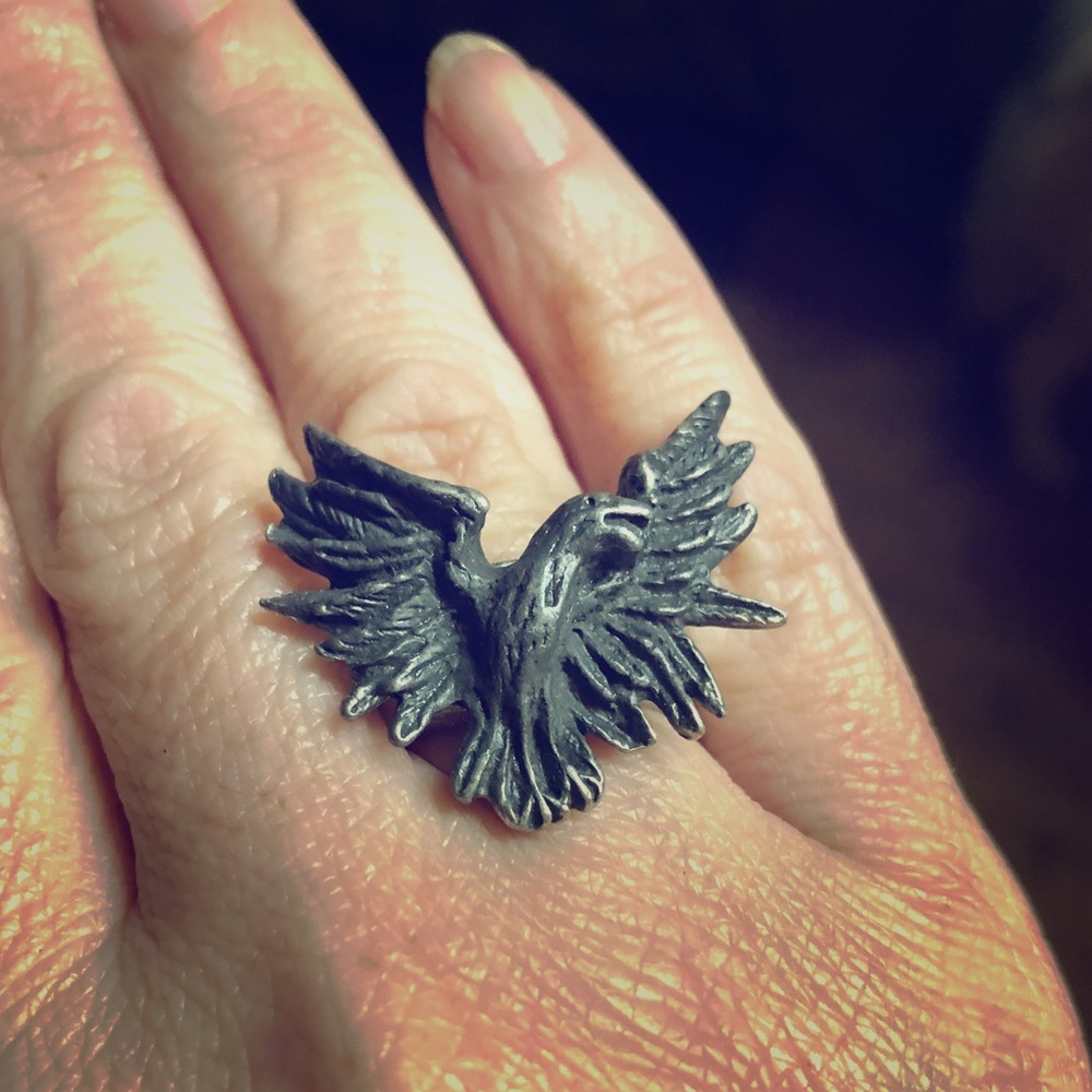 PERFECT Halloween Raven Alchemy Size 7 Ring